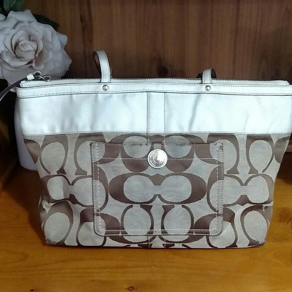 Coach signature monogram handbag